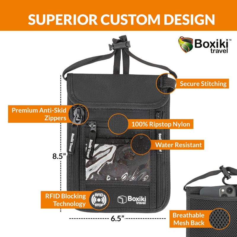 Complete RFID Travel Security Set - Hidden Money Belt and Sleek Neck Wallet - Ultimate Protection for Your Valuables on the Go.