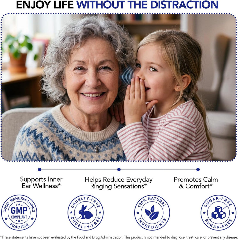 Green Hills Tinnitus Relief for Ringing Ears, Natural Ingredients Tinnitus Ear Ringing Relief, Effectively Reduce Ear Noise & Improve Hearing for Men & Women Blue 60 ML