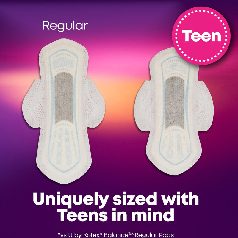 [Australia] - U by Kotex Balance Sized for Teens Ultra Thin Overnight Pads with Wings, 24 Count (Packaging May Vary) 