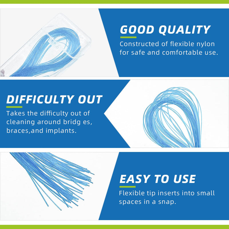 [Australia] - RioRand Floss Threaders, Essential Tool for Maintaining Oral Health with Braces, Bridges, and Implants 200Count (Pack of 4) 50 Count (Pack of 4) 