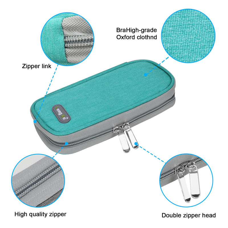 [Australia] - YOUSHARES Insulin Cooler Travel Case TSA Approved Medication Diabetic Supplies Cooler For Travel Refrigerated Medicine Organizer Bag With 2 Ice Pack Green 