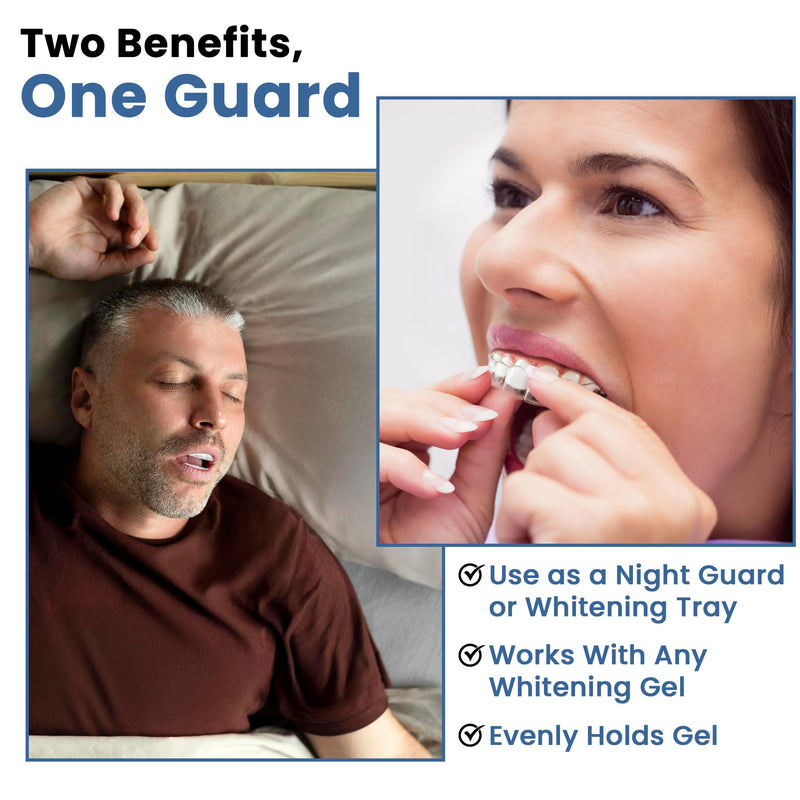[Australia] - Mouth Guard for Grinding Teeth - 4 Pack, Thin and Trim Anti Grinding - Teeth Whitening Dental Guard, Stops Bruxism & Clenching Teeth at Night, USA Made - No BPA, Includes Night Mouth Guard Case 