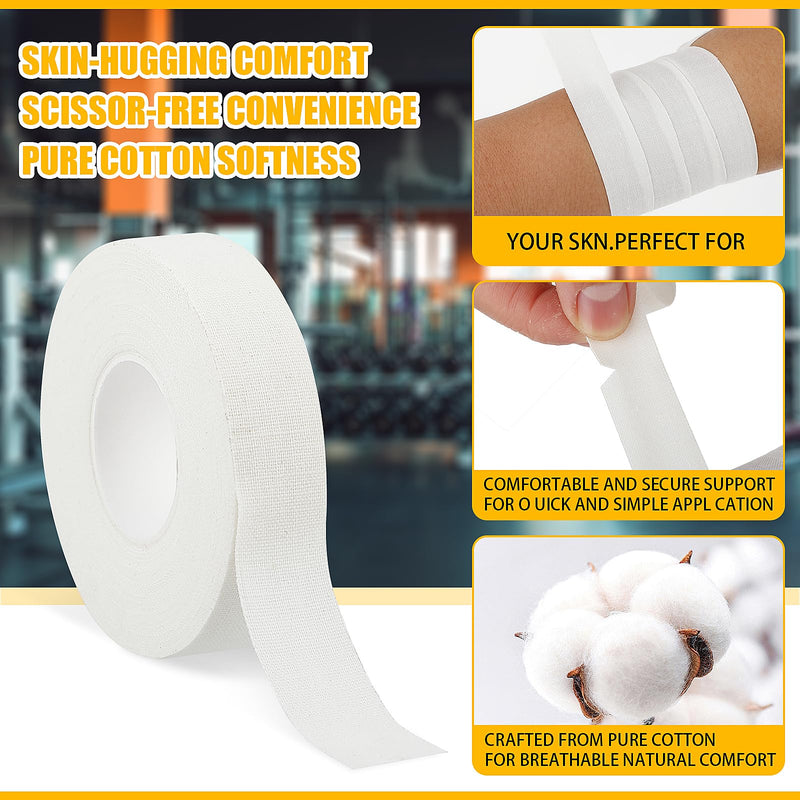 [Australia] - 3 Rolls Finger Tape White Extra Strong 0.6-Inch x 32-feet Athletic Tape for Fingers Feet Sweat Volleyball Finger Tape for Outdoor Sports Climbing Football 3 