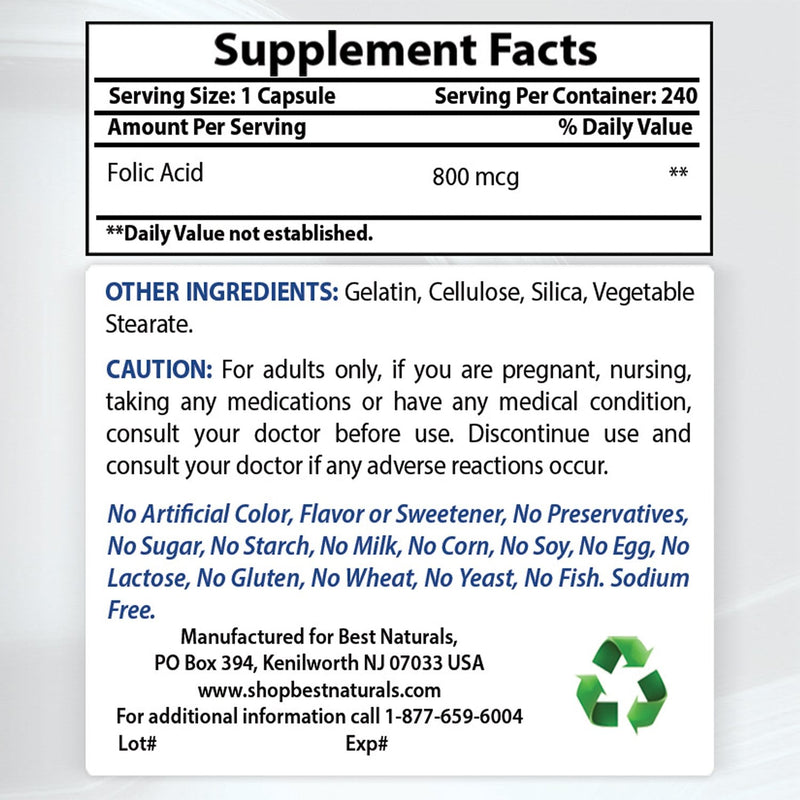 Iron 65 mg & Folic Acid 800 mcg