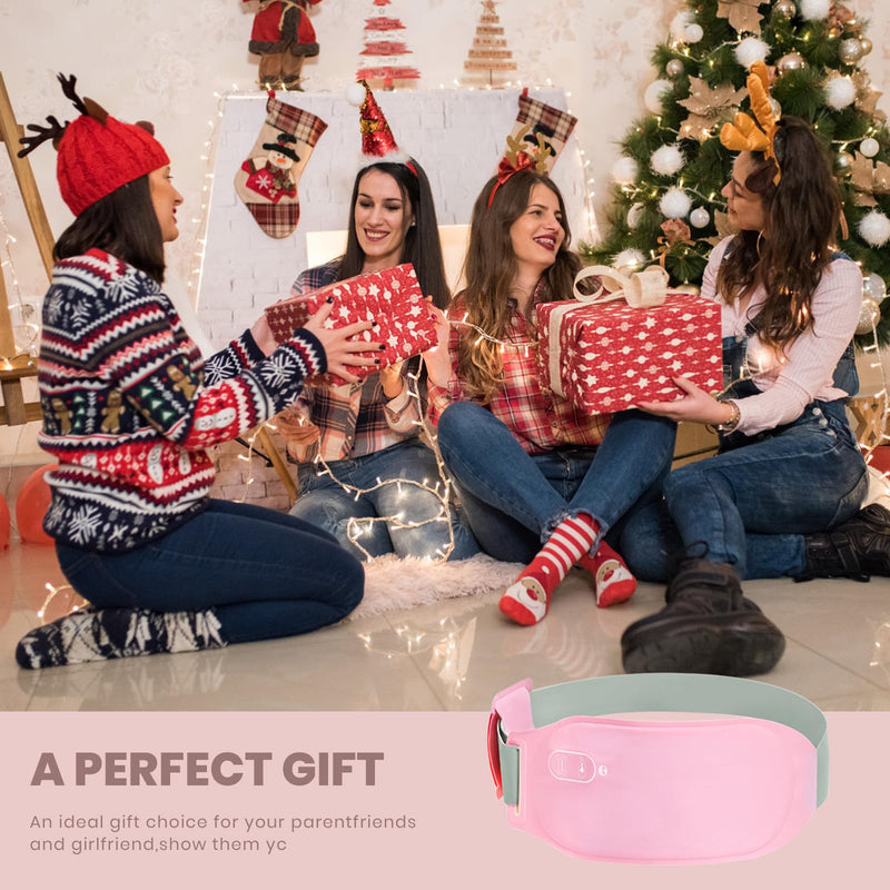 [Australia] - Period Heat Belt, Nalezuns Portable Heating Belt Heat Belt with 3 Heat Levels, USB Rechargeable Washable Electric Heating Pad for Pain Relief During Back, Abdomen/Stomach (Pink) Pink 