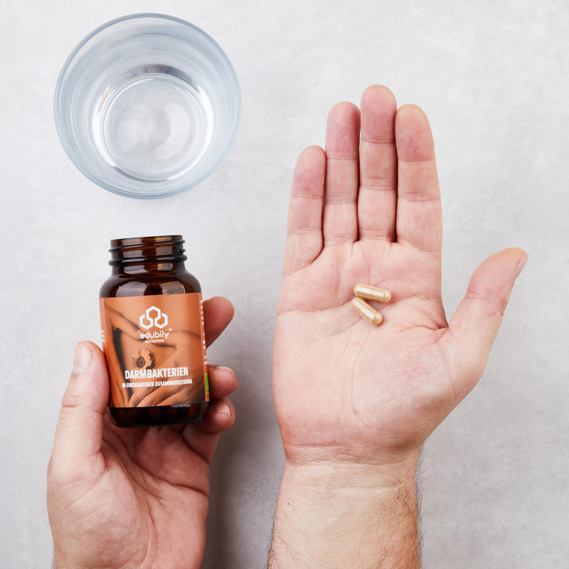 [Australia] - edubily nutrition® intestinal bacteria - probiotics capsules for the intestinal flora with L. plantarum, L. reuteri, S. thermophilus, B. lactis, B. longum, B. infantis & B. adolescentis - without inulin - 90 capsules 