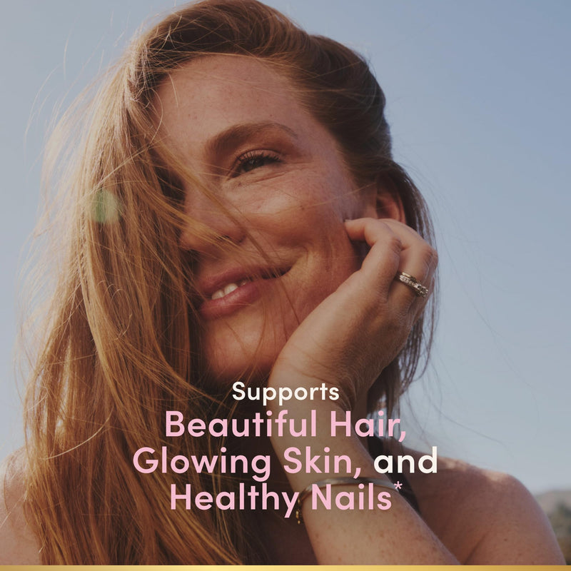 Nature's Bounty Optimal Solutions Hair, Skin & Nails Formula, 20 Servings | With 3,000 mcg Biotin, 60 Coated Caplets Unflavored 60 Count (Pack of 1)