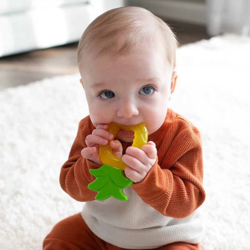 [Australia] - Dr. Brown's AquaCool Water-Filled Baby Teether, Cools & Massages Sore Gums, BPA Free, Pineapple and Apple, 2 Pack, 3m+ Aqua-Cool Water-Filled, Apple, Pineapple 