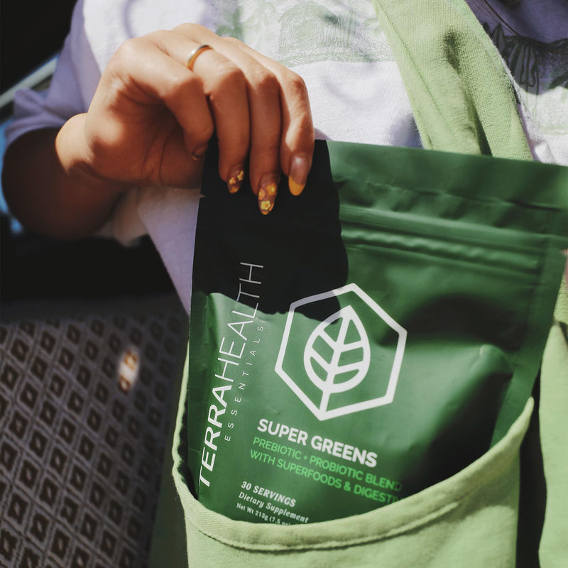 [Australia] - Terra Health Essentials¬Æ Super Greens | Organic Superfood Greens Powder | Gluten-Free Gut-Friendly Probiotics | 30 Servings 