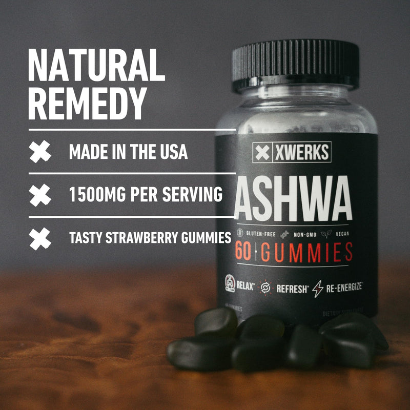 [Australia] - Xwerks Ashwagandha Root Gummies - Extra Strength 1500mg - Natural Supplements for Immunity Support & Strength- Non-GMO Gluten Free and Vegan Gummy Vitamins for Adults - 60CT 