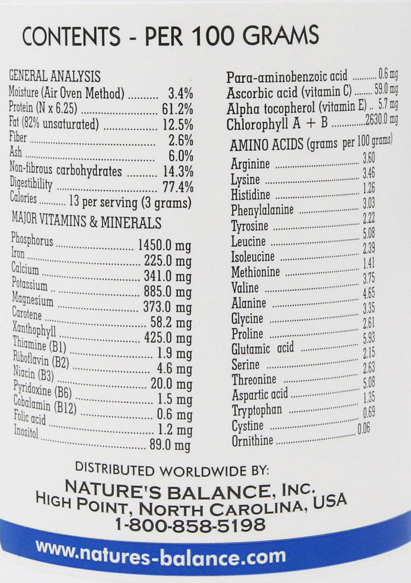 [Australia] - 100% Pure Premium Grade Chlorella Pyrenoidosa by Nature's Balance - 180 Capsules 180 Count (Pack of 1) 