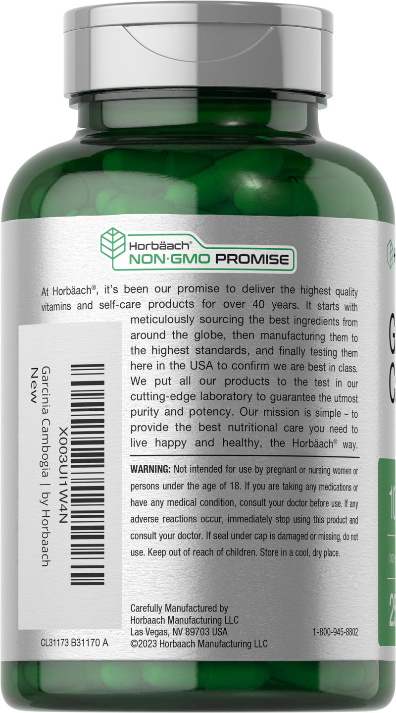 [Australia] - Horbaach Garcinia Cambogia Extract Pills | 1000mg | 250 Capsules | Herbal Extract Supplement | Non-GMO, Gluten Free 