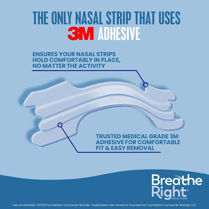 [Australia] - Breathe Right Original Nasal Strips | Clear | Sm/Med | For Sensitive Skin| Drug-Free Snoring Solution & Nasal Congestion Relief Caused by Colds & Allergies | 30 ct (Packaging May Vary) Pack of 1 