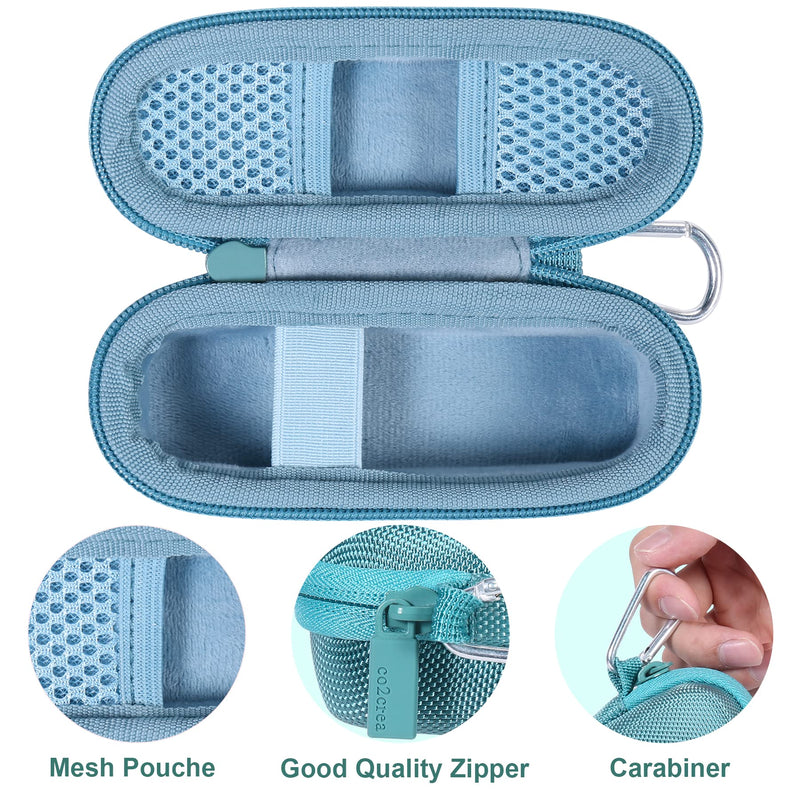 co2CREA Hard Case and Replacement Head Compatible with Finishing Touch Flawless Facial Hair Remover Electric Face Razor Women (Parisian Blue Case + Replacement Head) Parisian Blue Case