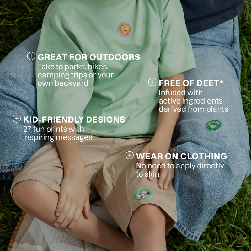 [Australia] - Cliganic Mosquito Repellent Stickers (90 Pack) - Animal Patches for Kids, Natural DEET-Free, Essential Oil Infused 90 Count (Pack of 1) 