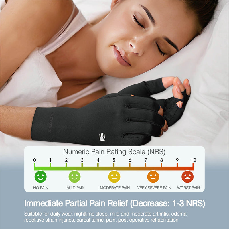 [Australia] - Arthritis Compression Gloves, Super Soft and Seamless Arthritis Gloves for Carpal Tunnel Pain Relief Gloves for Men & Women (M) Medium 