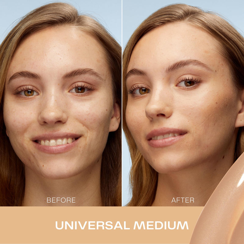 Lumene Invisible Illumination Instant Beauty Glow Serum - Sheer-Coverage Face Makeup + Brightening Serum - Infused with Nordic Algae and Vitamin E for Instant Radiance - Universal Medium (30ml)