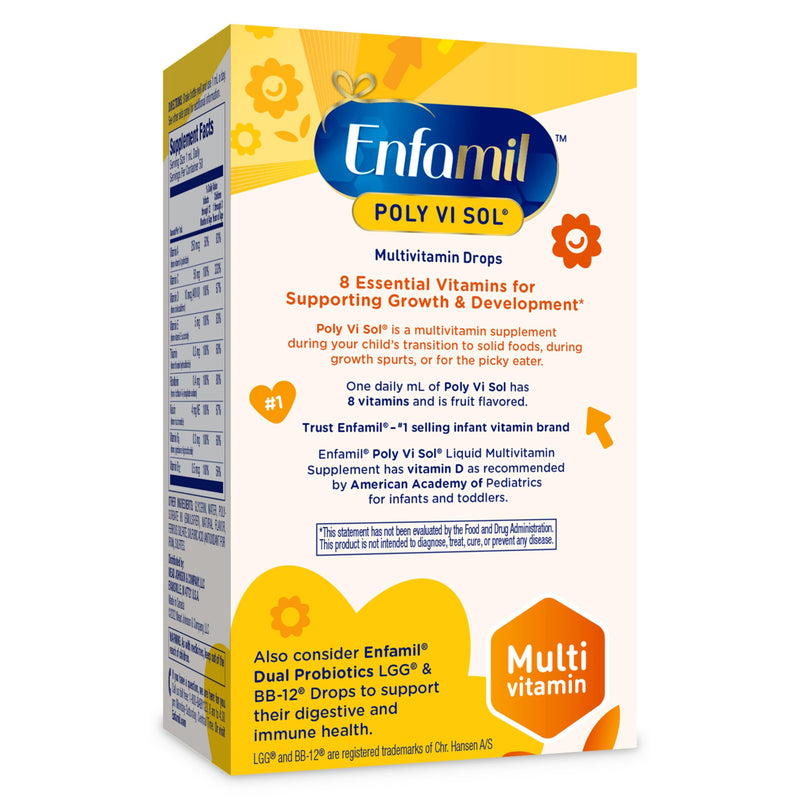 Enfamil Poly-Vi-Sol Liquid Multivitamin Supplement for Infants and Toddlers, 50 mL dropper bottle 1.66 Ounce (Pack of 1)