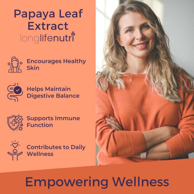 [Australia] - Papaya Leaf Extract Supplement 1,200mg per Serving - 240 Vegetarian Capsules, 4-Month Supply, from Carica Papaya for Daily Wellness, GMP Certified, Made in USA 240 Count (Pack of 1) 