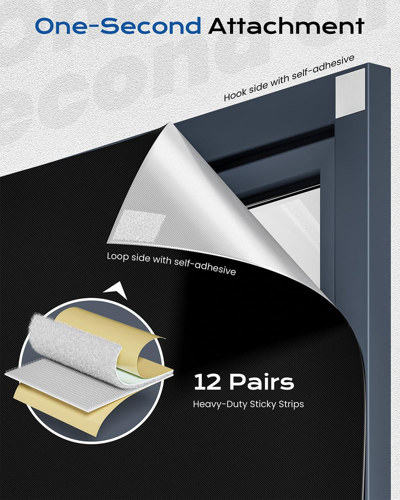 [Australia] - Blackout Curtains for Bedroom (45"x57"),Portable Blackout Blinds with Stickers,No Drill Blackout Sahdes & Window Curtains for Baby Nursery,Travel Use Black 45"x57" 