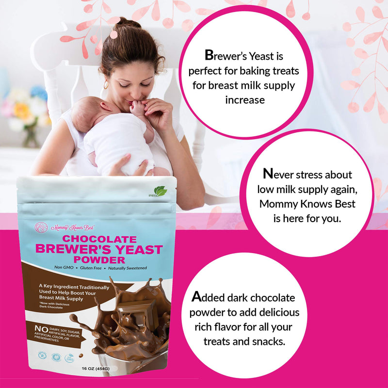 [Australia] - Brewers Yeast Powder for Lactation Cookies for Breastfeeding - Lactation Supplement for Increased Breast Milk - Nutritional Yeast for Lactation Support - Breastmilk Supplement for Women - Easy to Bake Chocolate Brewer's Yeast 16 Ounce 