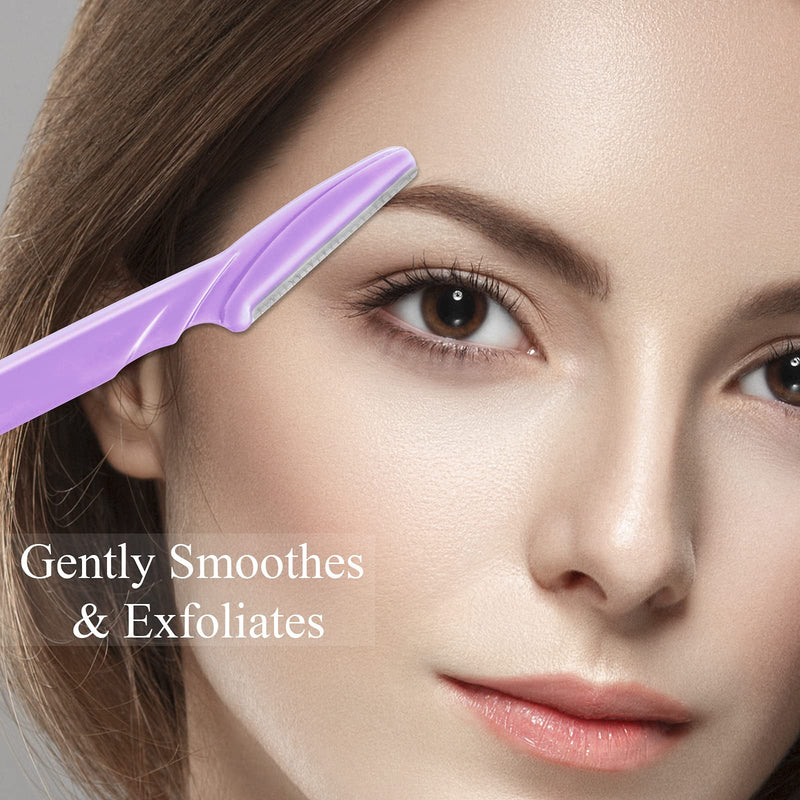[Australia] - 96 Pcs Eyebrow Razors Shavers Trimmers for Women Dermaplane Razor Facial Razors Shavers Facial Hair Removal for Women Exfoliating Dermaplaning Tool for Face with Precise Cover for Makeup Care Tools 