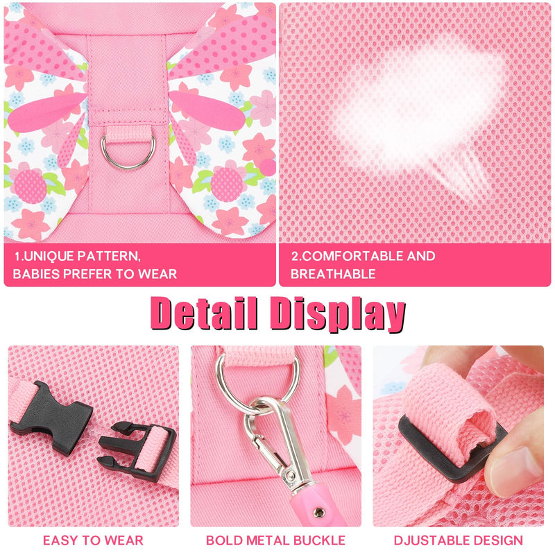 [Australia] - Toddlers Leash + Anti Lost Wrist Link Child Kids Safety Harness Kids Walking Wristband Assistant Strap Belt for Girl Pink Christmas Gift 