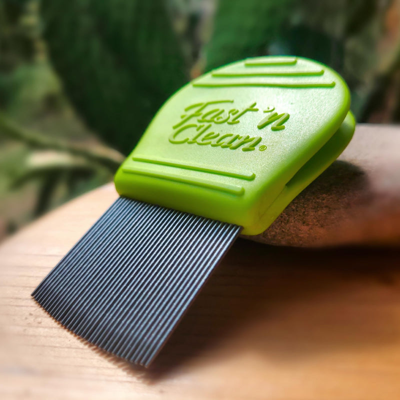[Australia] - Fast 'n Clean - Professional Self-Cleaning Lice Comb, Removes Head Lice And Nits Quicker, Stainless Steel, Natural Head Lice Treatment, Doesn't Pull the Hair, Effective Flea Comb, Dandruff Treatment. 
