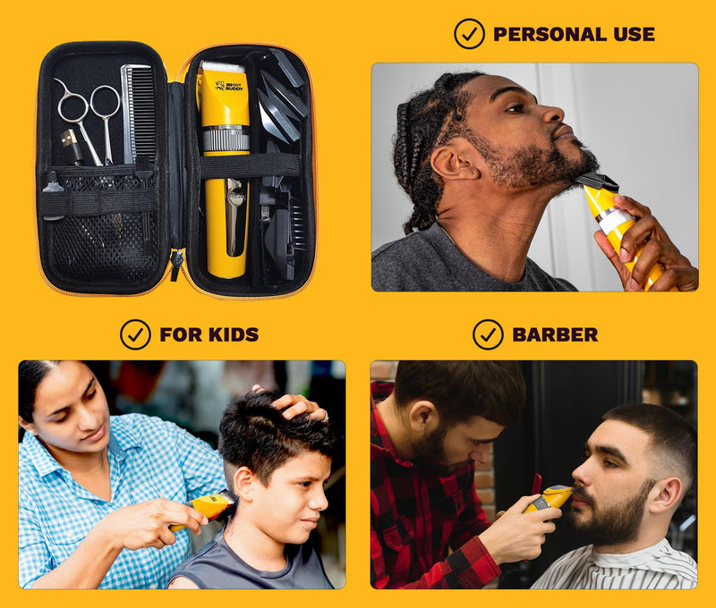 [Australia] - The Cut Buddy Clipper & Grooming Set, Cordless Hair & Beard Trimmer with Ceramic & Titanium Blades, 7 Guards, Waterproof, Beginner Kit 