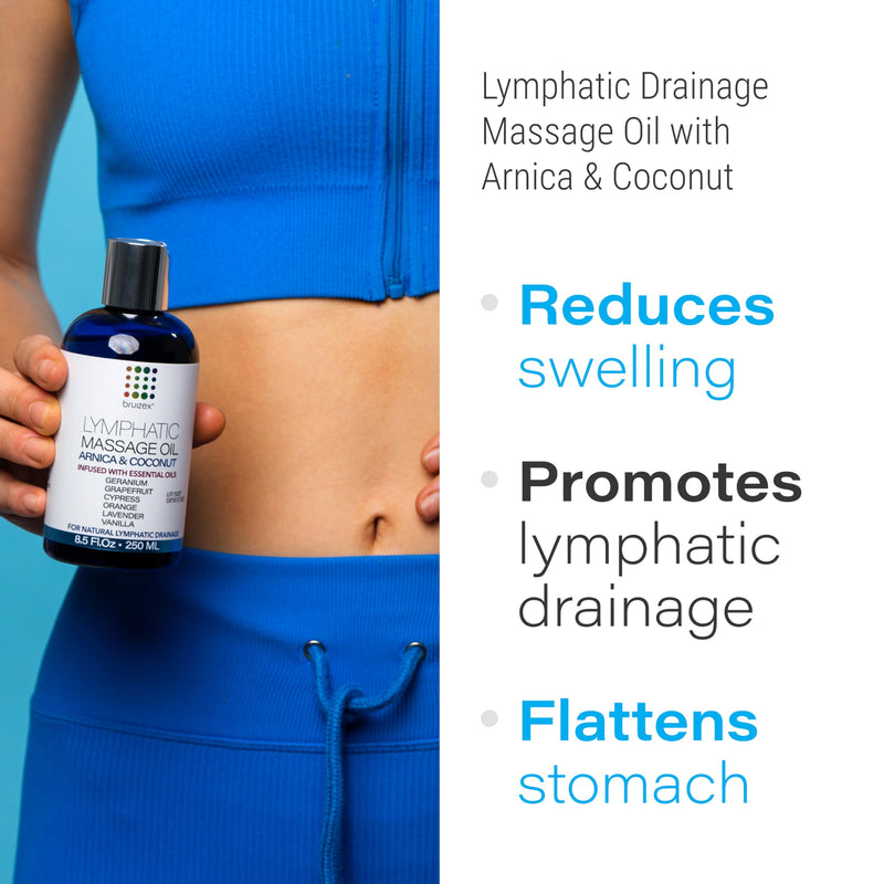 [Australia] - Lymphatic Drainage Massage Oil with Coconut & Arnica Oil for Post Surgery Recovery & Lymphatic Drainage Massager, Liposuction, 360 Lipo, BBL, Tummy Tuck, Fibrosis Treatment, Faja Body Shaper, 8.5 Oz Arnica and Coconut 8.5 Fl Oz (Pack of 1) 