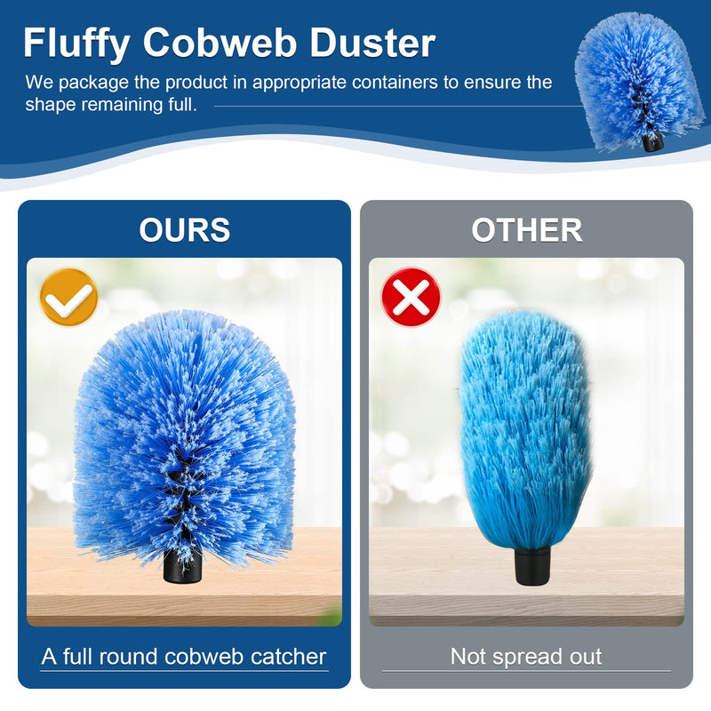 [Australia] - VITEVER Twist-On Cobweb Duster Head Brush, Fits Standard 3/4 inch Threaded Poles, Attachment Brush, Spider Web Duster Brush for Outdoor & Indoor Cleaning 