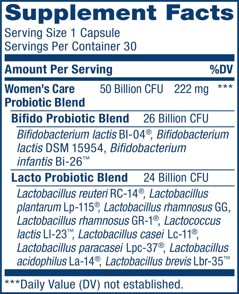 [Australia] - Renew Life Women's Probiotic Capsules, 50 Billion CFU Guaranteed, Supports pH Balance, Vaginal, Urinary, Digestive and Immune Health(2), L. Rhamnosus GG, Dairy, Soy and Gluten-Free, 30 Count 30 Count (Pack of 1) Nutritional Supplement 