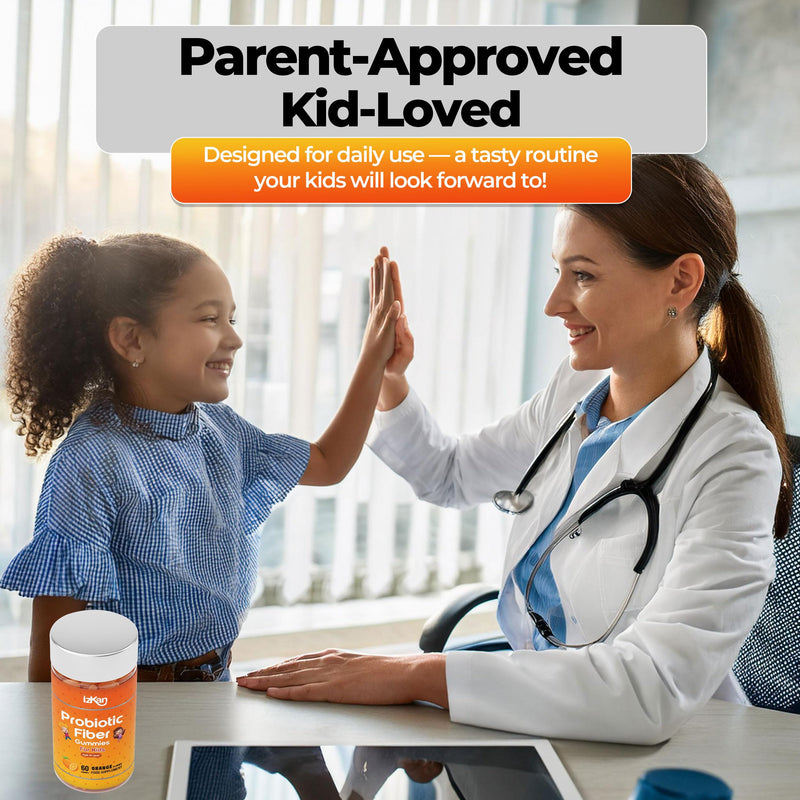 Probiotic Gummies with Prebiotics – 60 Orange Flavour Gummies – Bacillus Coagulans 2.5 Billion CFU & Inulin – Daily Gut Health & Immune Support for Kids Vegan, Non-GMO, Gluten Free (Orange)
