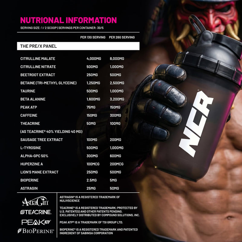 Never Count REPS Cherry Cola Smash Pre Workout - 390g Tub (30 Servings) - Energy Drink Powder with Caffeine, Citrulline, Beta Alanine & More - Controlled Stim Energy - Performance Supplement 30 Servings