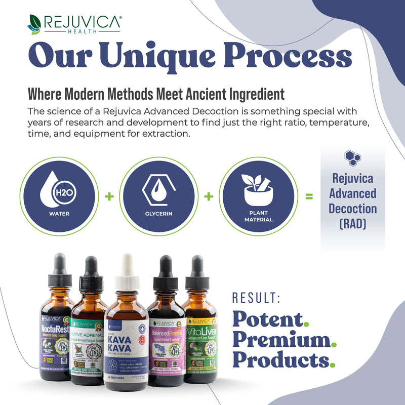 [Australia] - Rejuvica Health Kava Kava Root Extract Supplement - Active Kava Kava - Potent Relaxation & Calm - Liquid Extract - Piper Methysticum - Noble Variety - Naturally Occurring Kavalactones - 48 Servings 