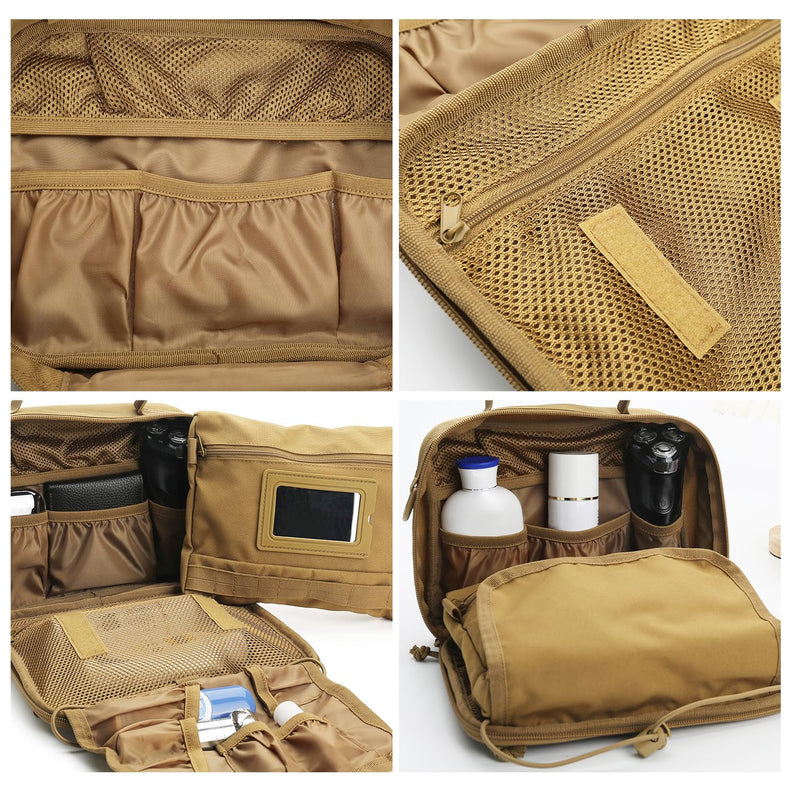 SMONT Tactical Toiletry Bag Brown Khaki