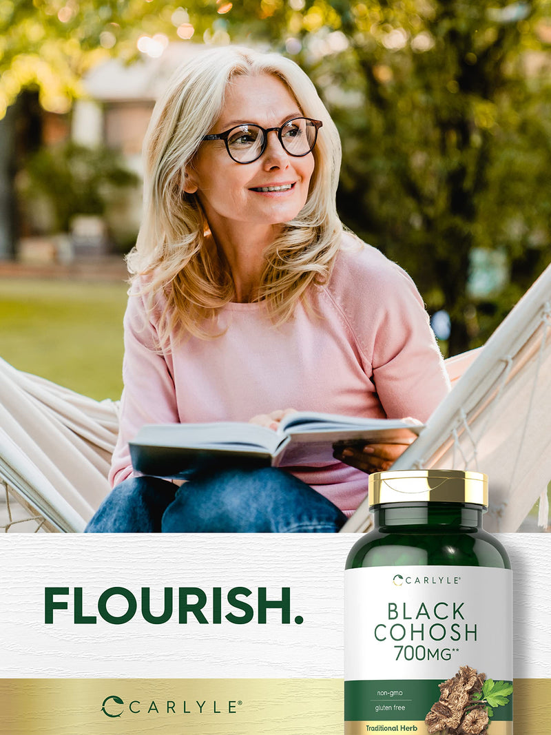 [Australia] - Carlyle Black Cohosh Capsules | 700mg | 300 Count | Non-GMO, and Gluten Free Formula | Black Cohosh Root Extract Supplement 