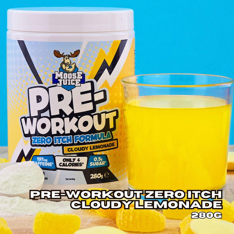 Muscle Moose Pre-Workout Zero Itch 280g - Cloudy Lemonade
