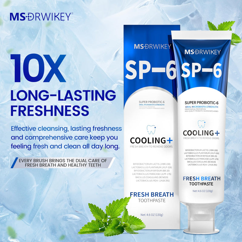 [Australia] - SP-6 Toothpaste, Cooling Fresh Breath, and 7-Pro Whitening Toothpaste Bundle | 6 Probiotics for Oral Health, Fluoride-Free, Safe for Enamel, Deep Whitening & Freshness 