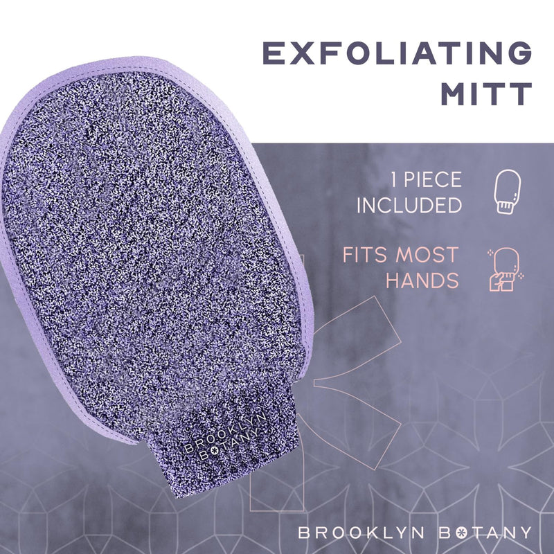 [Australia] - Brooklyn Botany Exfoliating Mitt for Bath and Shower – Heavy Duty Exfoliating Body Scrubber for Massage and Dead Skin Remover for Body – 1 Mitt 
