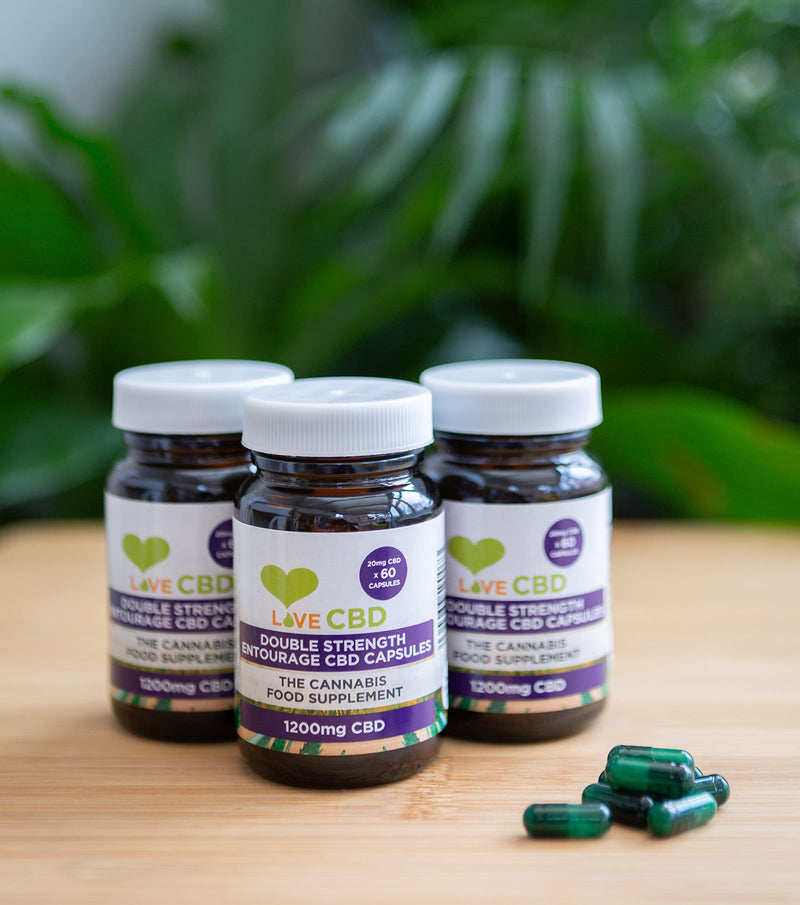 Love CBD Capsules 1200mg 60 Pk | Hemp Oil, Coconut Oil, UK, High Strength