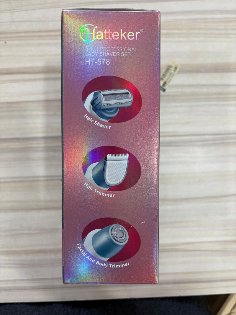 Hatteker Women's Electric Shaver Bikini Trimmer Hair Trimmer for Women Electric Razor for Legs Bikini Underarm Public Hairs Led Display IPX7 Waterproof Gift for Women (Blue) Blue