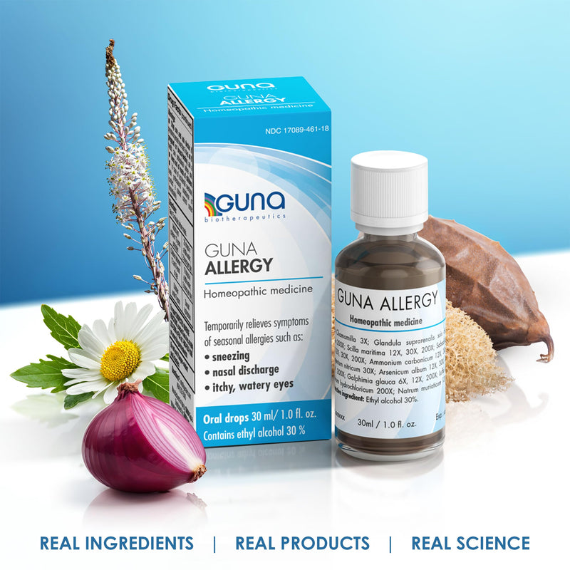 Guna Allergy Homeopathic Natural Allergy Relief Histaminum hydrochloricum 200X, Multi Symptom Non-Drowsy, Homeopathic Decongestant & Allergy Medicine – 30 ML