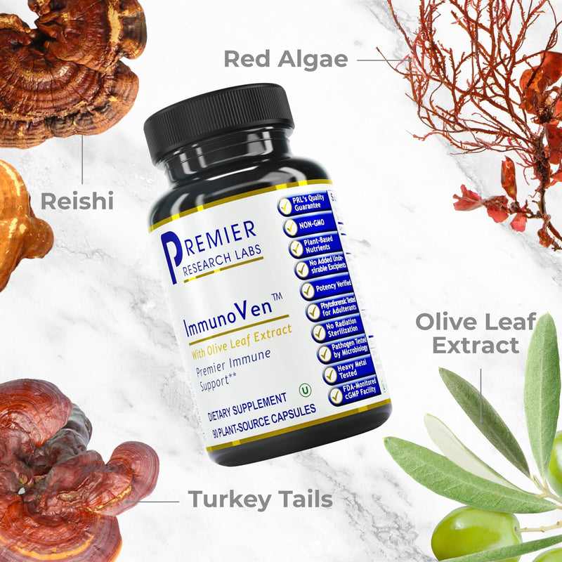 [Australia] - Premier Research Labs ImmunoVen - Immune Health Capsules, Olive Leaf Extract Capsules, Immune Support & Heart Health, Wellness Pills for Men & Women - 90 Vegetarian Capsules 