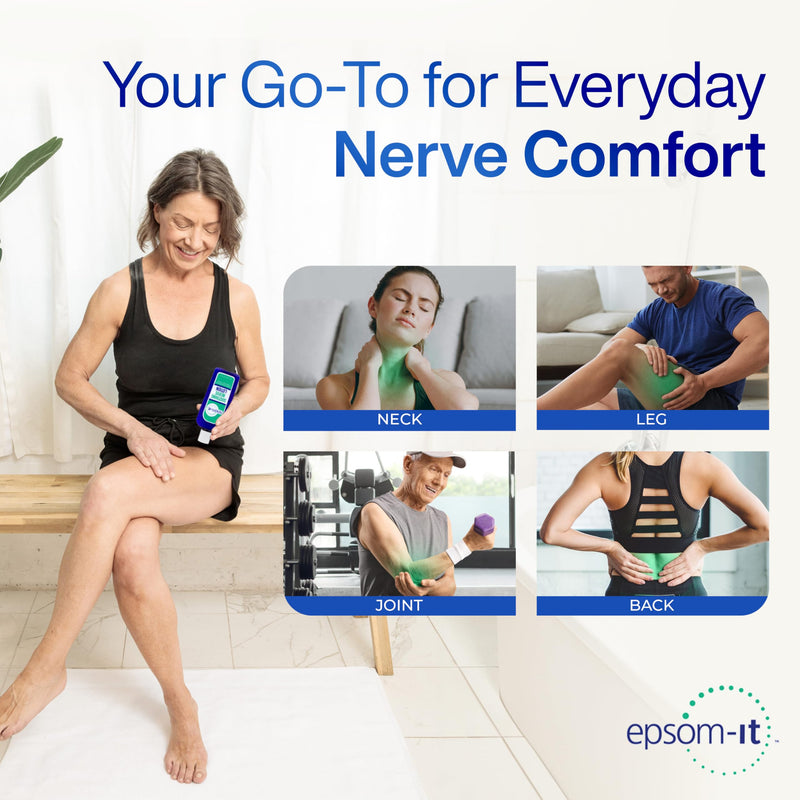 EPSOM-IT Soothing Nerve Magnesium Lotion, Epsom Salt, Arnica Cream, 1-Pack | 8 Fl Oz, 100% Pure Magnesium Sulfate with Arnica & Capsaicin, Greaseless, Fragrance-free, Topical Cream for Nerve Discomfort 8 Fl Oz (Pack of 1)