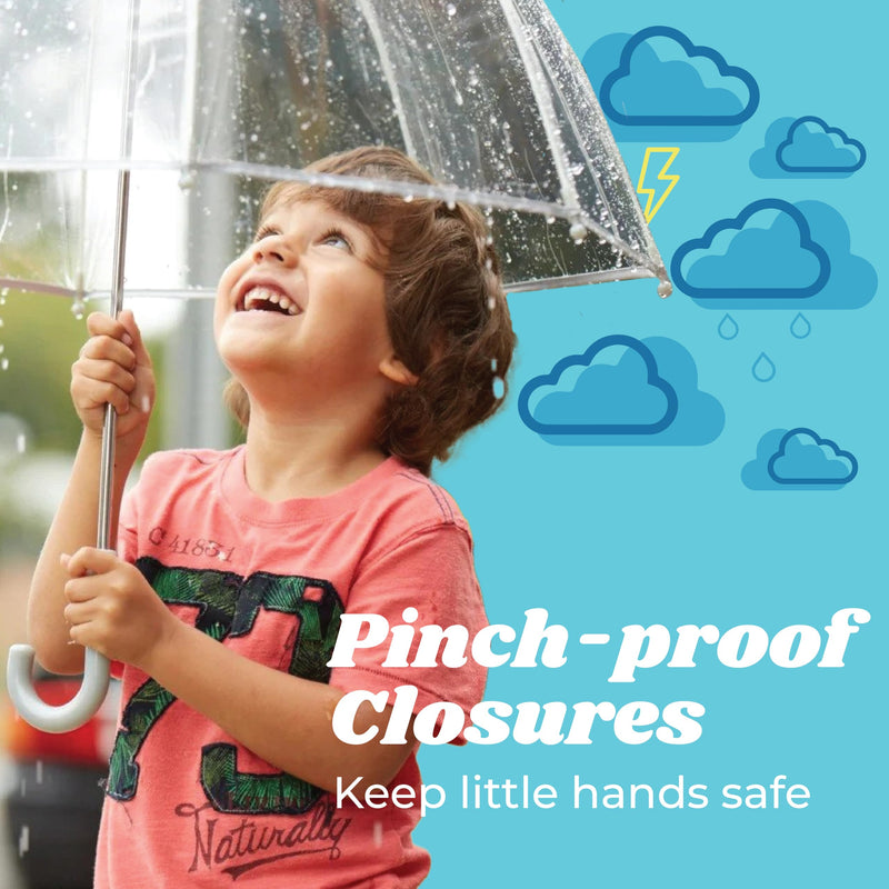 totes Kids Lightweight Dome Canopy Bubble Umbrella with Wind and Rain Protection 38" Canopy UNICORN AND STARS BUBBLE