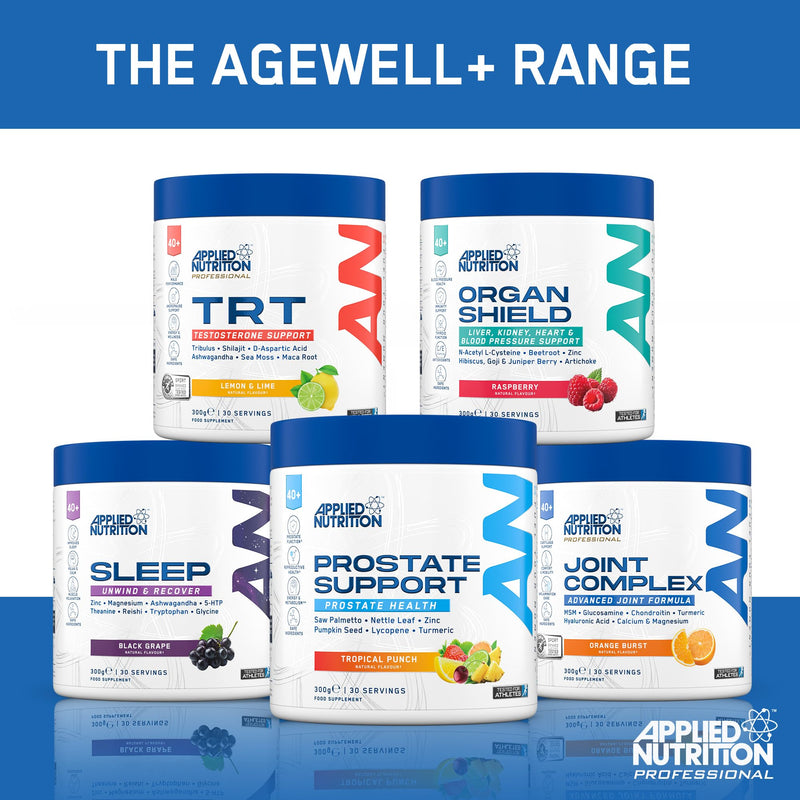 Applied Nutrition TRT for Men Over 40 | Zinc, Magnesium, D-Aspartic Acid, Maca, Ashwagandha & Sea Moss | Informed Sport – Lemon & Lime (300g – 30 Servings) 30 Servings (Pack of 1)