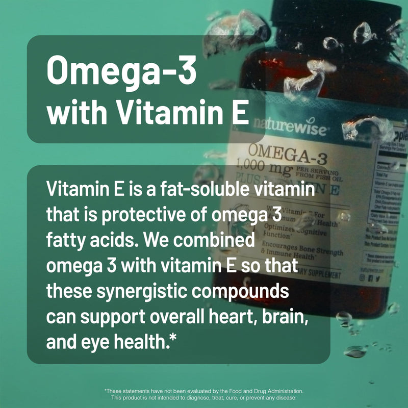 NatureWise [1] Multivitamin for Men - Non-GMO - 90 Capsules[45-Day Supply] + (Pack of 2) Omega 3 Fish Oil 1000mg + Vitamin E - Wild-Caught - 60 Softgels[30-Day Supply]