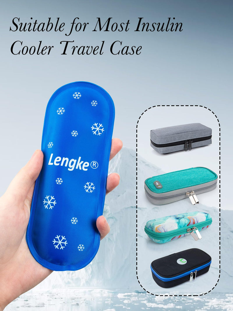 [Australia] - Leng Ke Ice Packs, TSA Approved Ice Packs for Insulin Cooler Travel Case (4 Packs) 4pcs Ice Packs 