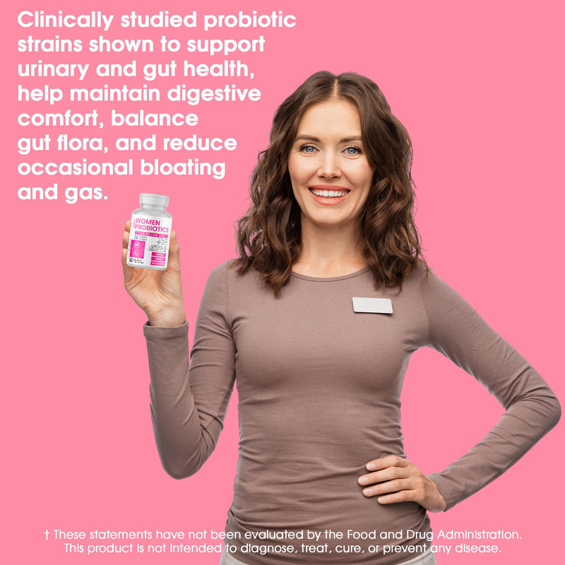 Women's Probiotics 150 Billion CFU – 34 Strains with Organic Prebiotics & Digestive Enzymes – Urinary Tract & Digestive Health – 60 Vegan Capsules with D3 and Biotin – Gluten-Free, Non-GMO, Dairy-Free WOMEN